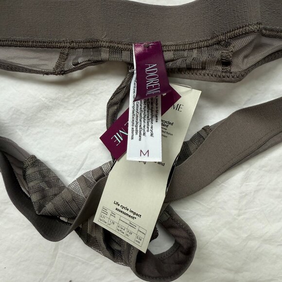 NWT Adore demi excaliber underwire bra 36C & matching thong panties, M, purple - Picture 4 of 4